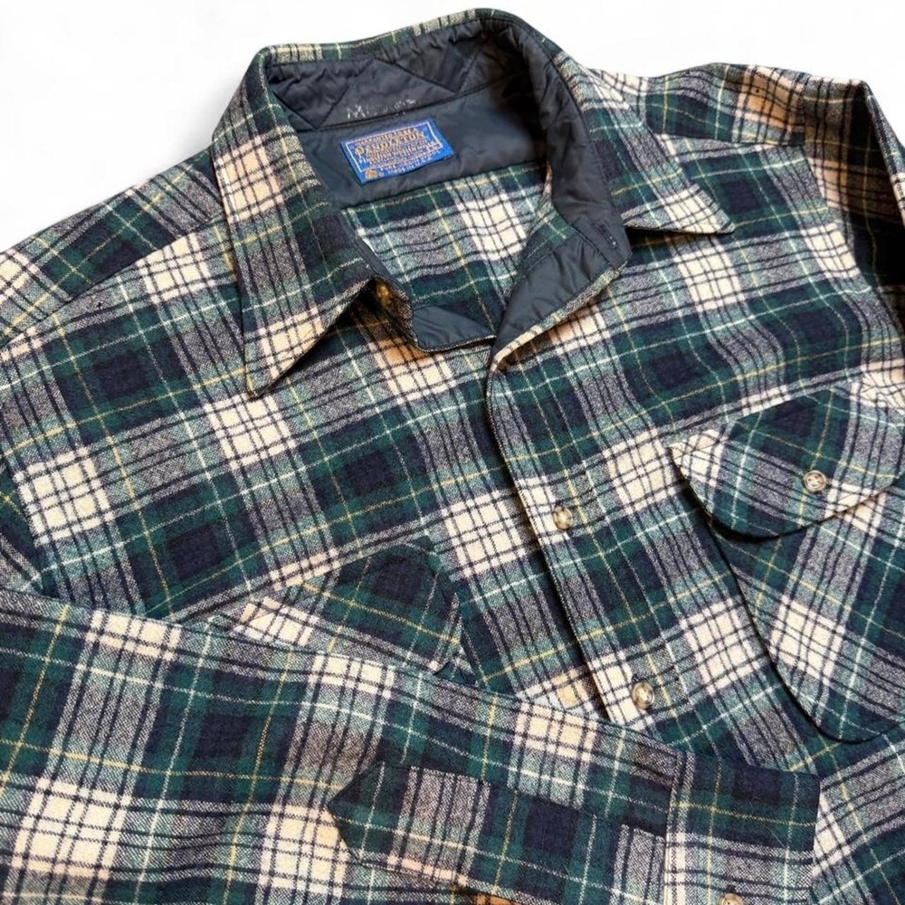 Vintage Pendleton Campbell Dress tartan wool gorpcore button shirt large READ